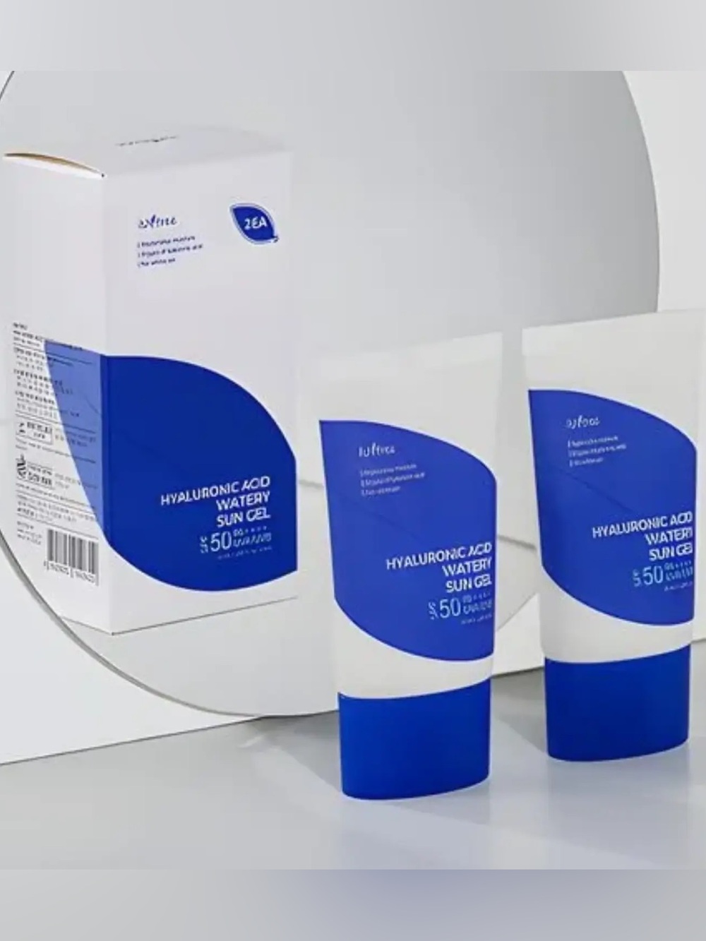 Isntree Hyaluronic Acid Watery Sun Gel SPF50, made in Korea 50ml, 2 packs NWT